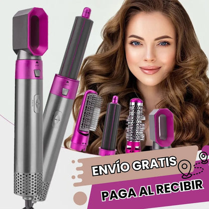 Cepillo Secador 5 en 1 Cabello de salón en minutos 💥