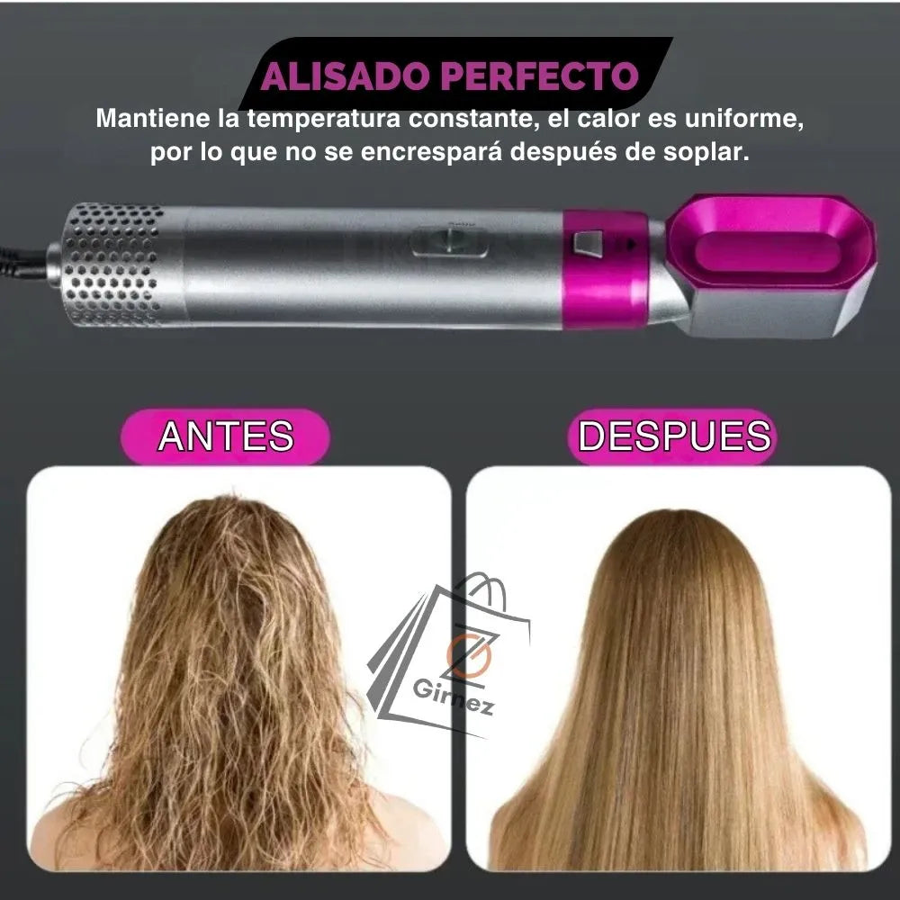 Cepillo Secador 5 en 1 Cabello de salón en minutos 💥