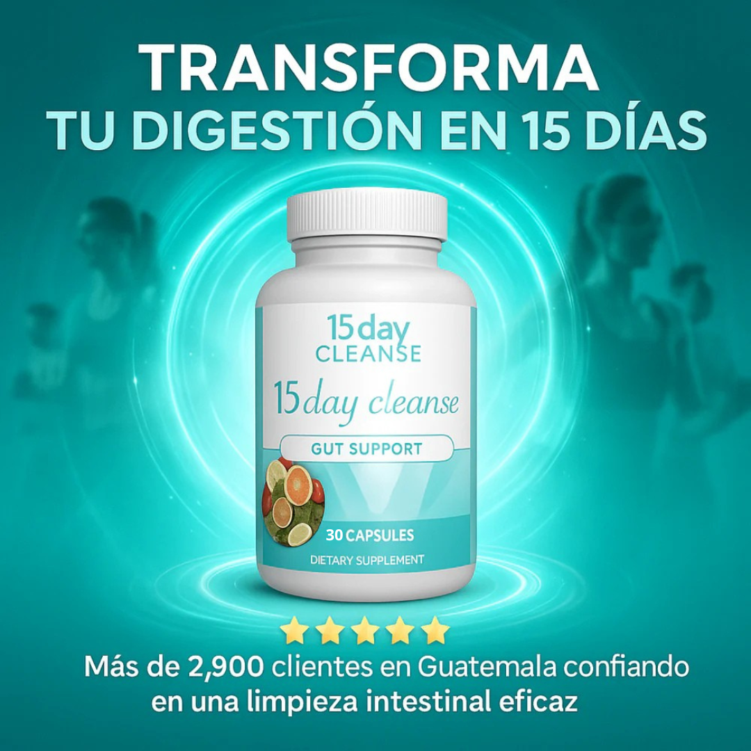 🌿 15 DAY CLEANSE – Limpieza Natural de Intestino y Colon