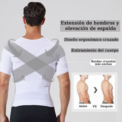 CAMISA DE COMPRESIÓN PARA POSTURA MASCULINA 👔