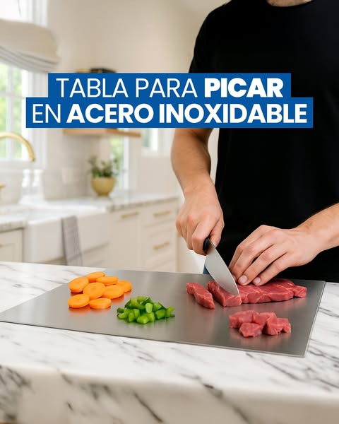 TitanWare: Tabla para Picar de Acero Inoxidable + ENVIO GRATIS 🇬🇹
