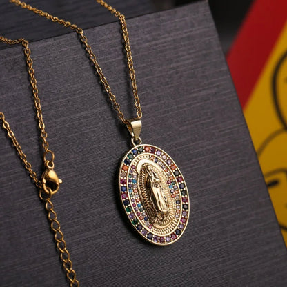Collar Virgen María Oro 18K