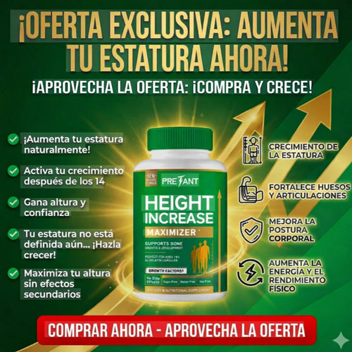 HEIGHT INCREASE MAXIMIZER – POTENCIA TU ESTATURA ✔️