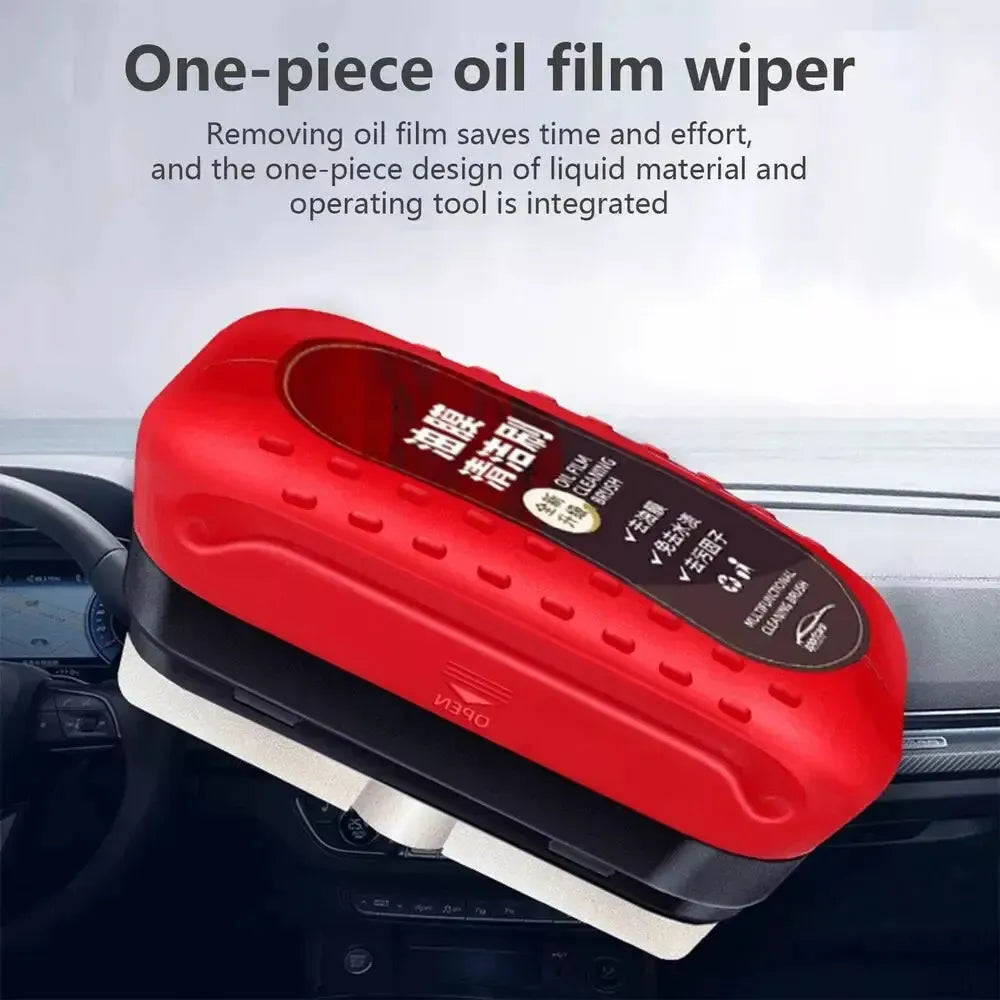 Cepillo limpiador de película de aceite para vidrios de coche