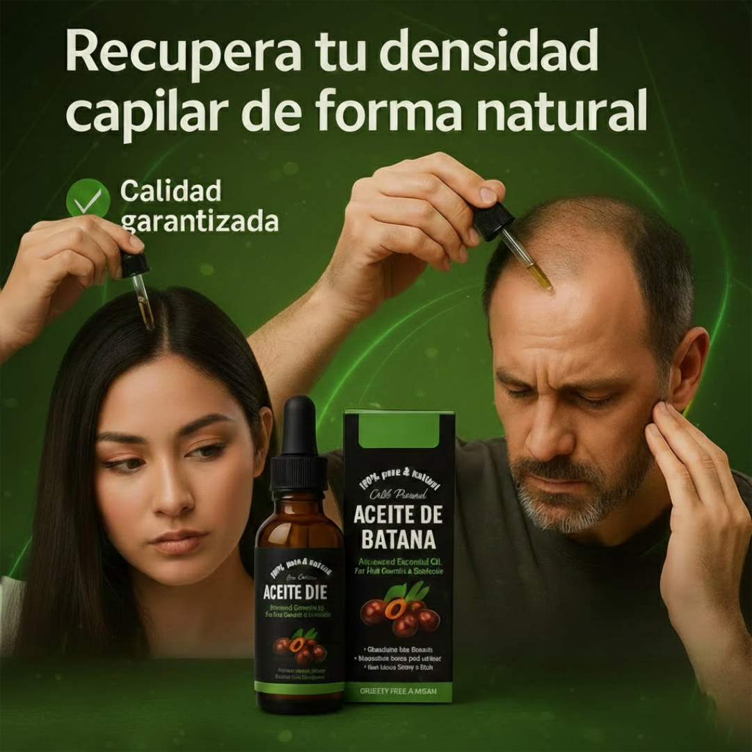 ¿Cabello débil, sin brillo o con caída? Dale fuerza desde la raíz 💥 Aceite de Batana®