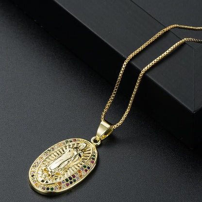 Collar Virgen María Oro 18K